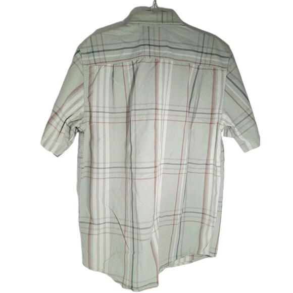 Carhartt Button Shirt Men's Small Short Sleeve Loose Fit Green Plaid - Picture 7 of 7